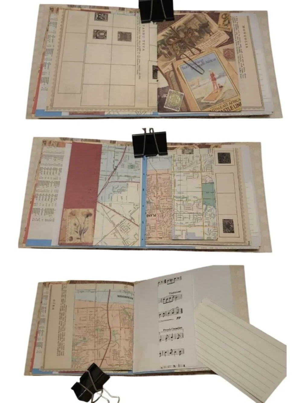 Junk Journal Travel Theme 68 pages Handmade